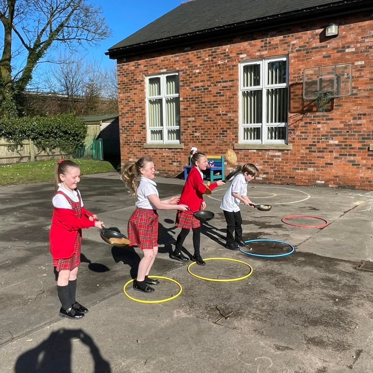 Wrightington Mossy Lea Primary School - Pancake Day Races